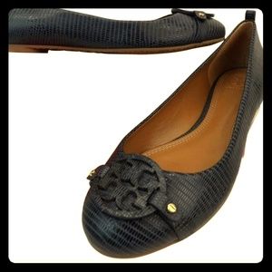 Black Tory Burch mini Miller flats